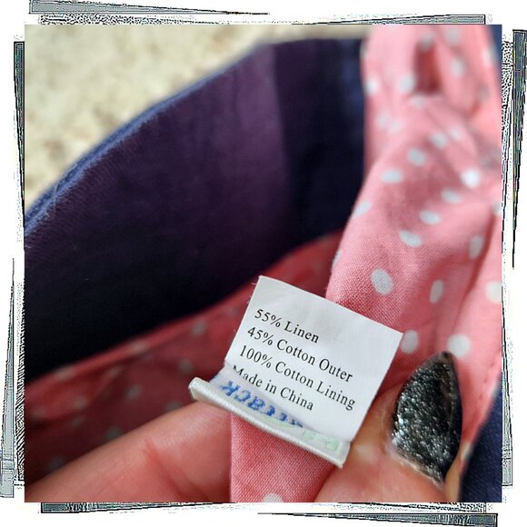 Anthropologie Navy Blue Hat with Floral Detail - Picture 4 of 4